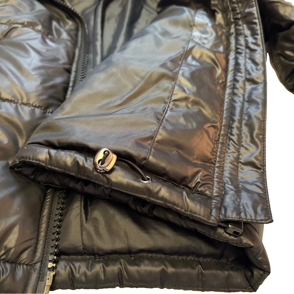 Marilyn & Me Black Puffer Jacket Size S Cropped adjustable cords at waist NEW - Picture 9 of 16